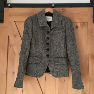 L. K. Bennet Wool Tweed Herringbone Blazer Size 8